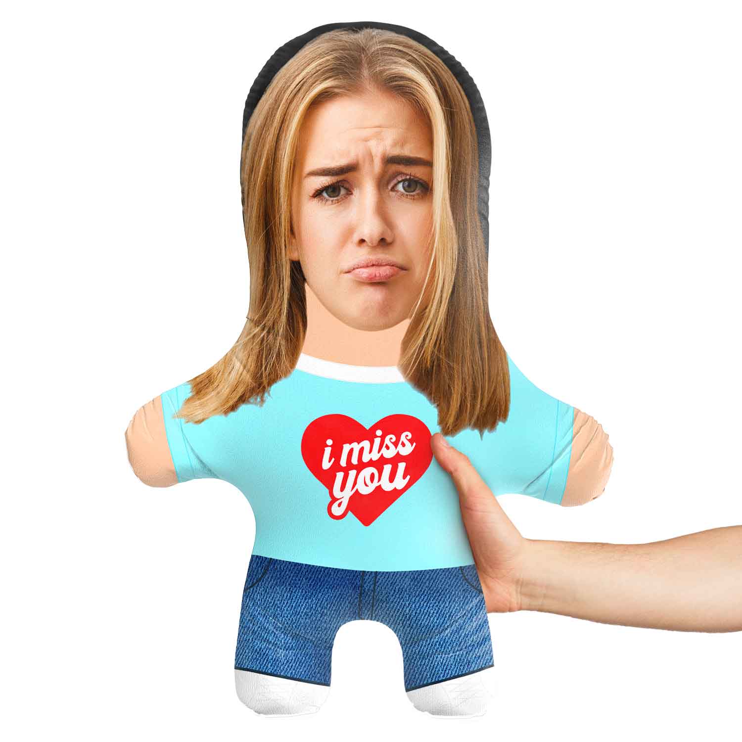 Female I Miss You! Face Pillow