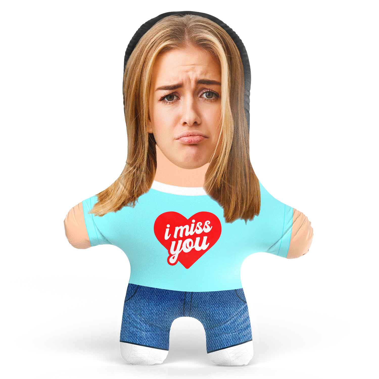 Female I Miss You! Face Pillow