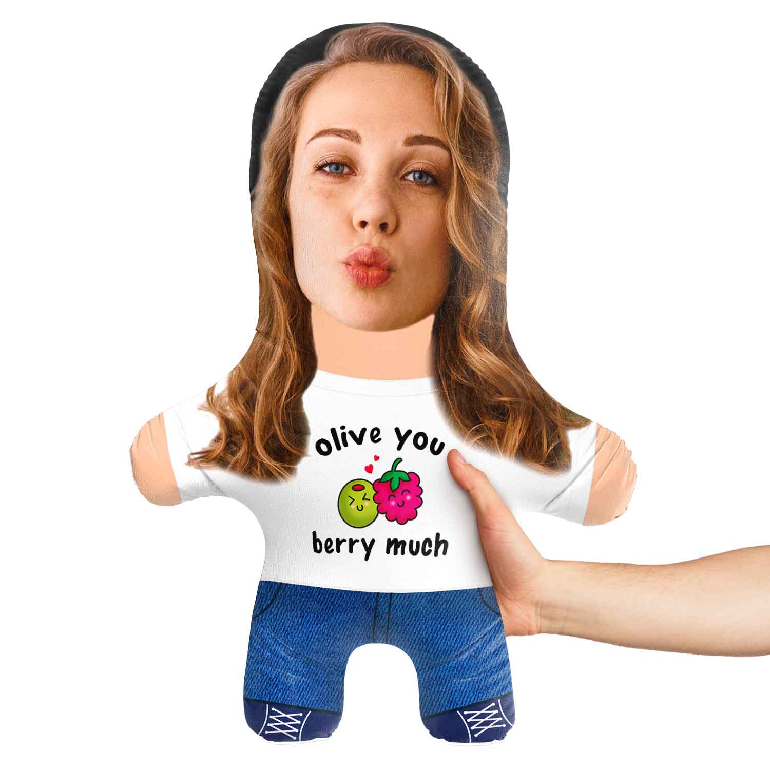 Olive You Berry Much Face Pillow