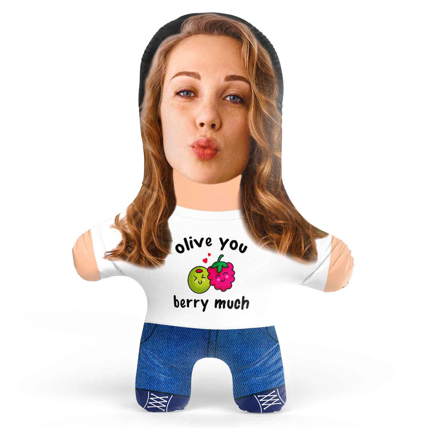 Olive You Berry Much Face Pillow