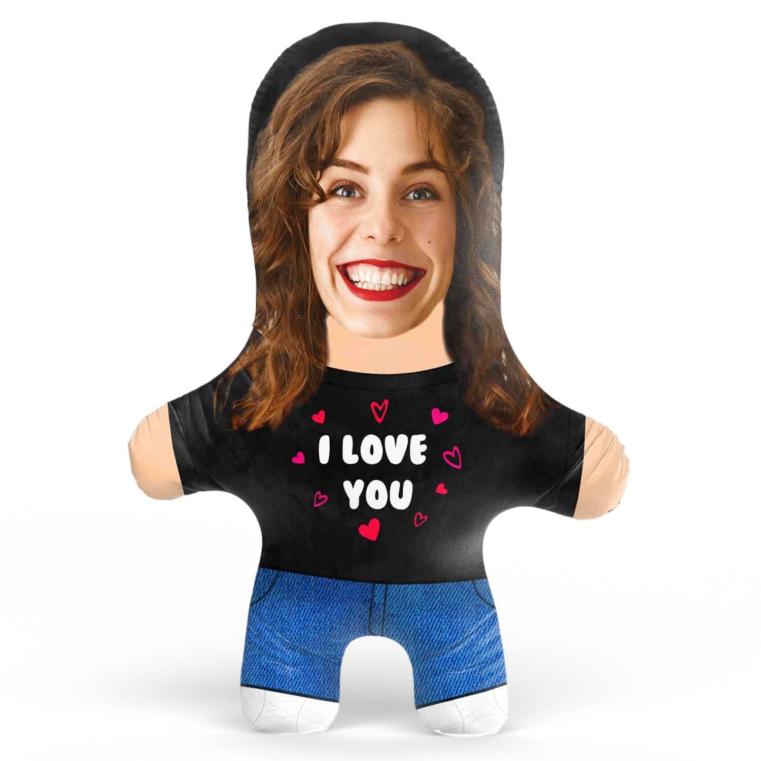 I Love You Female Face Pillow