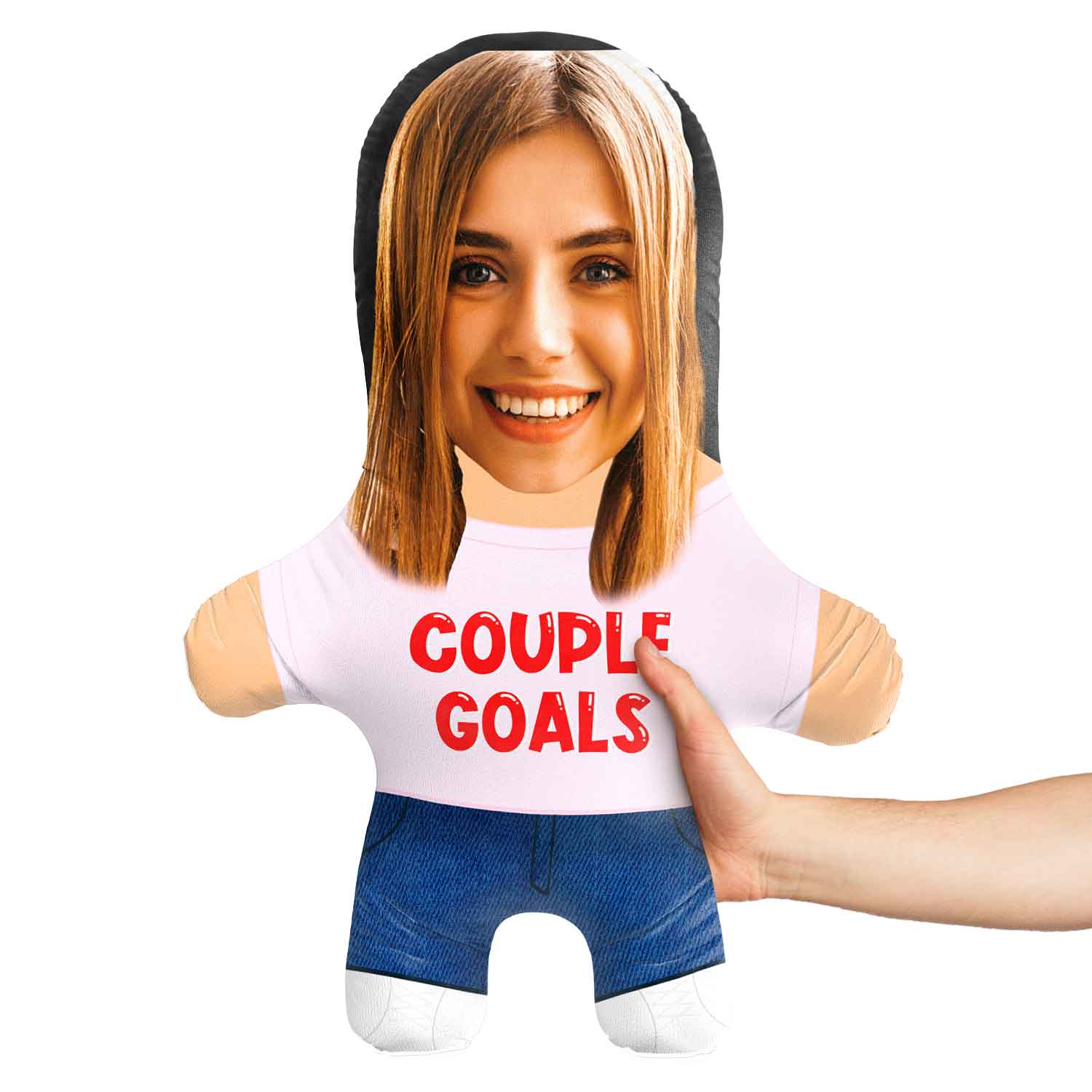 Couple Goals Female Face Pillow