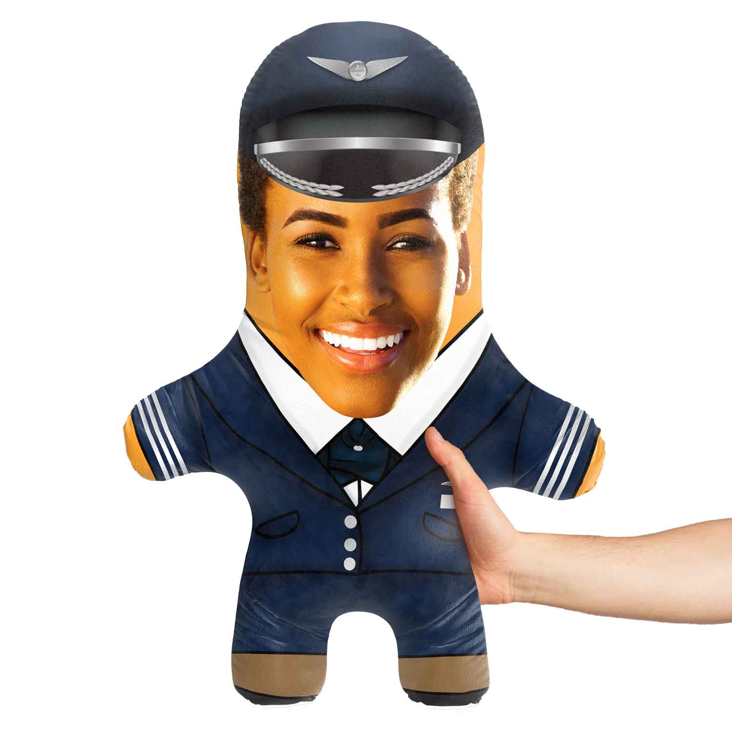 Female Pilot Face Pillow