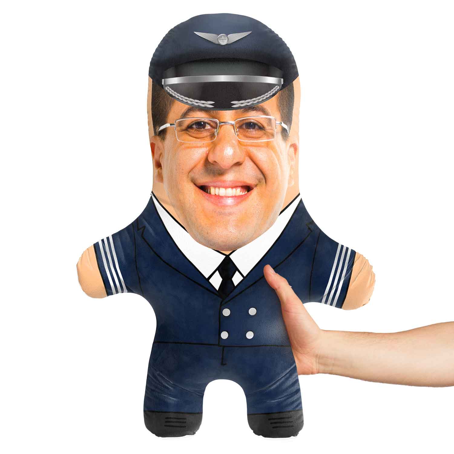 Male Pilot Uniform Face Pillow