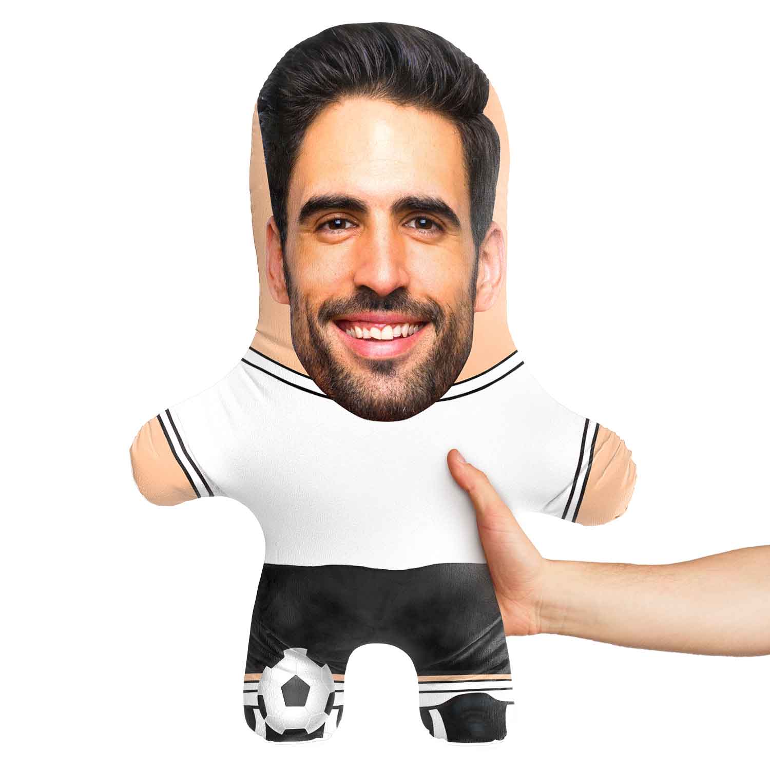 White Soccer Jersey Face Pillow