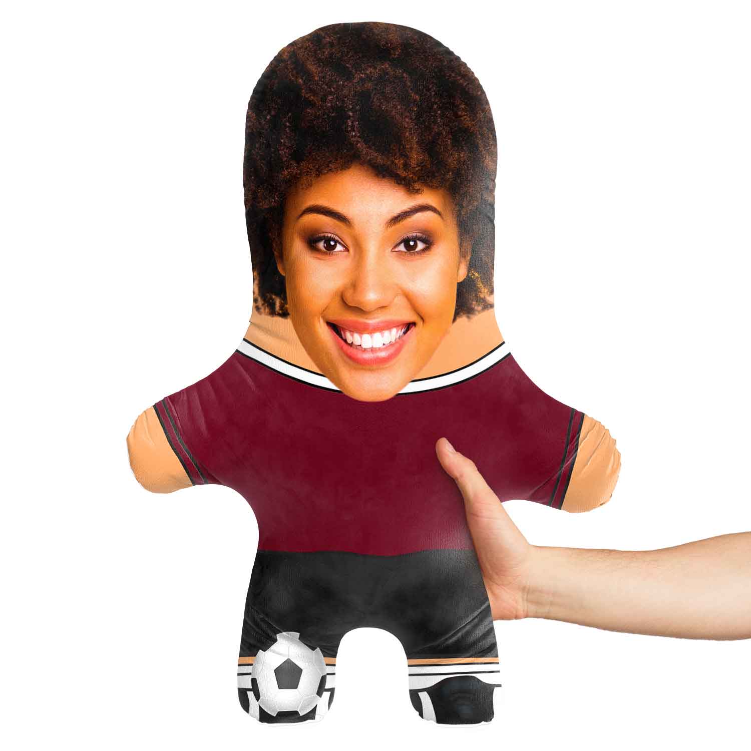 Claret Soccer Jersey Face Pillow