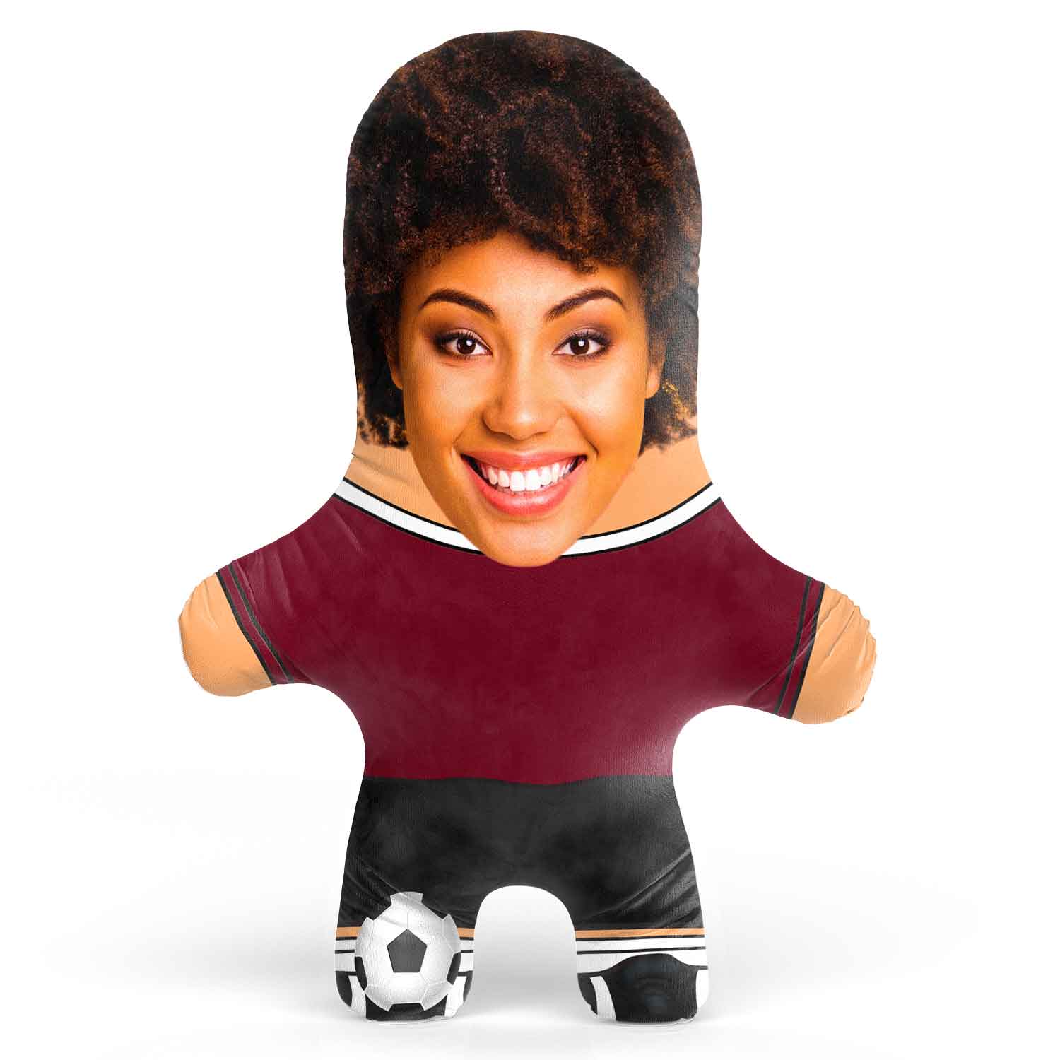 Claret Soccer Jersey Face Pillow