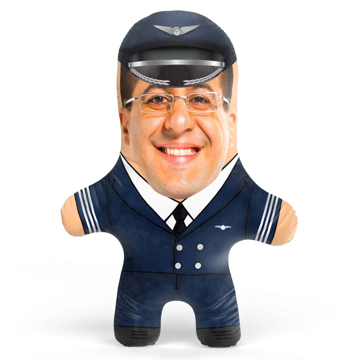 Male Pilot Uniform Face Pillow
