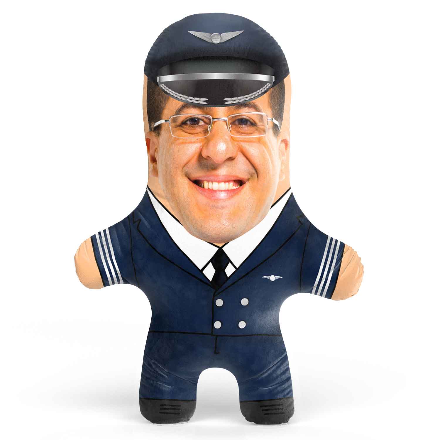 Male Pilot Uniform Face Pillow