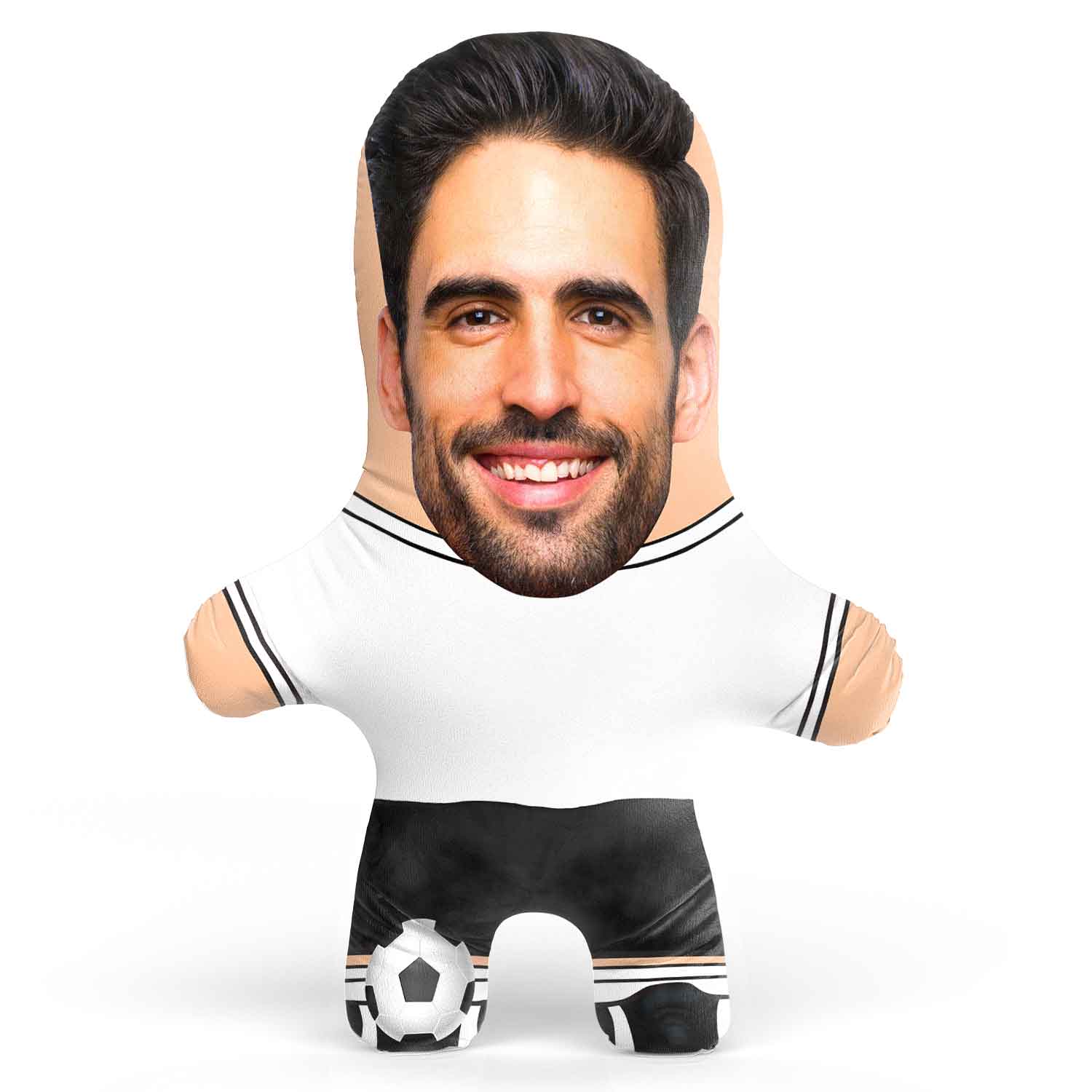 White Soccer Jersey Face Pillow