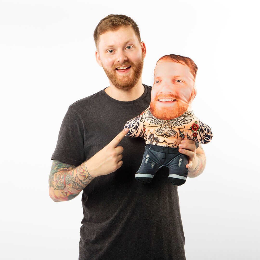 Male Tattoo Face Pillow