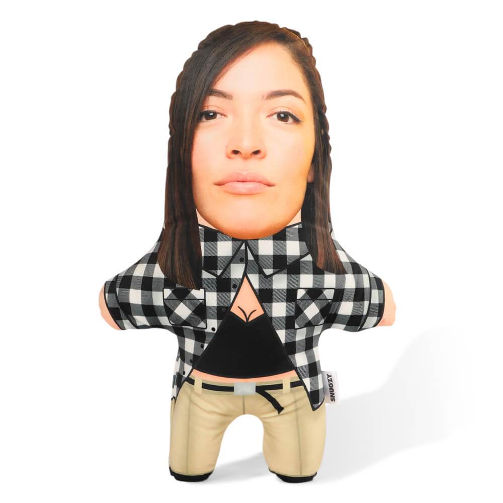 Homie Girl Flannel Shirt Face Pillow