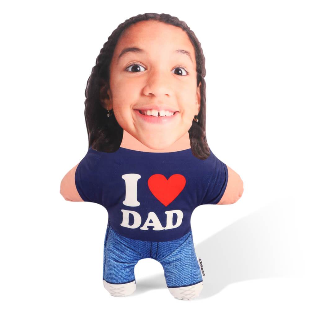 I Heart Dad Face Pillow