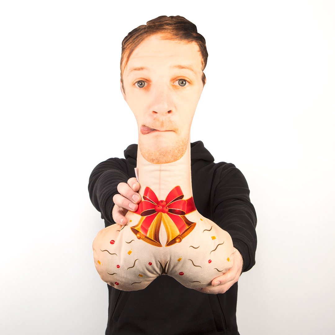 Jingle Balls Face Pillow