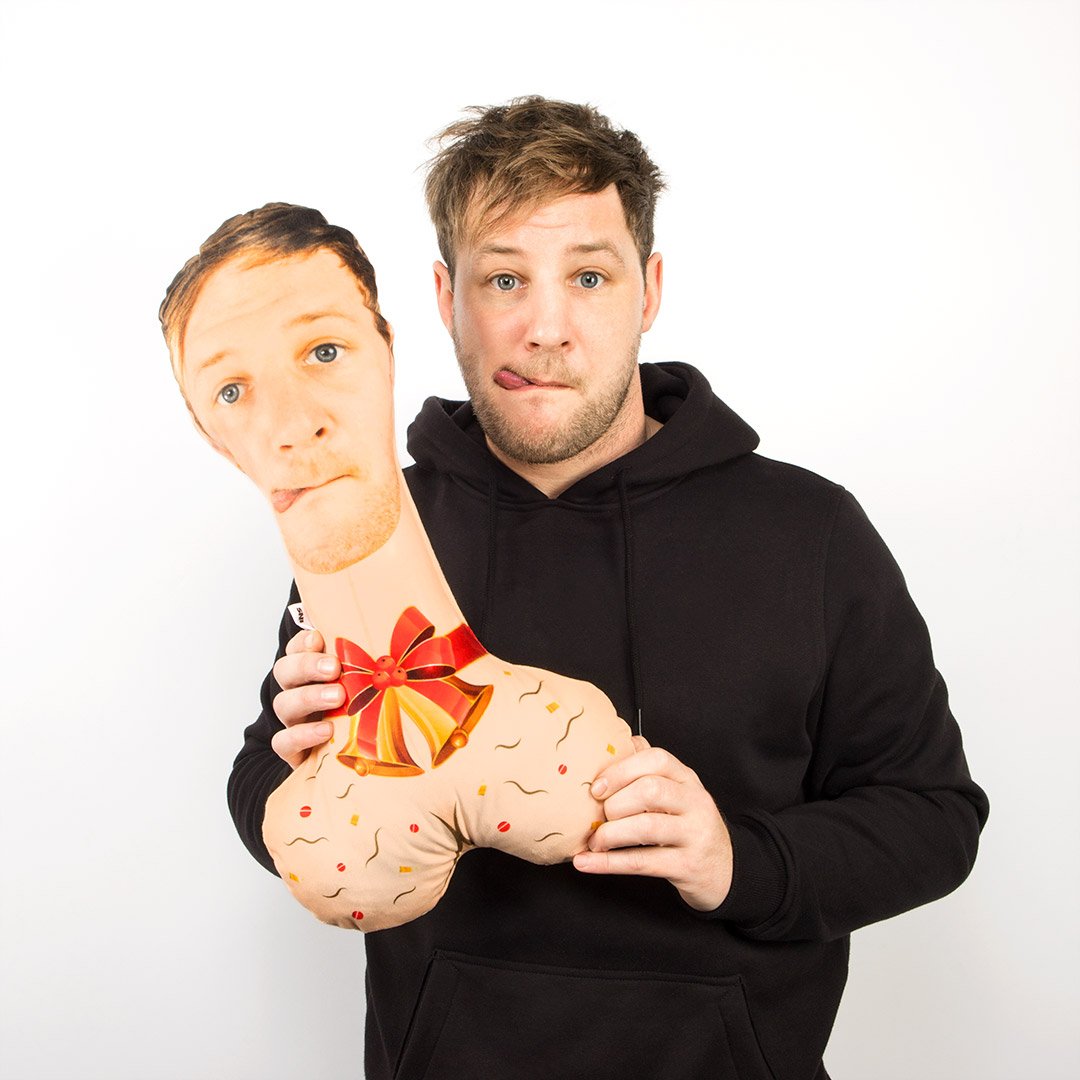 Jingle Balls Face Pillow