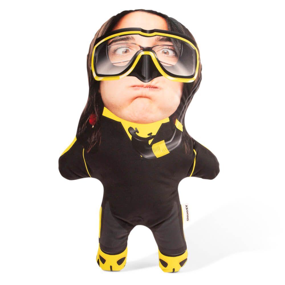Scuba Diver Face Pillow