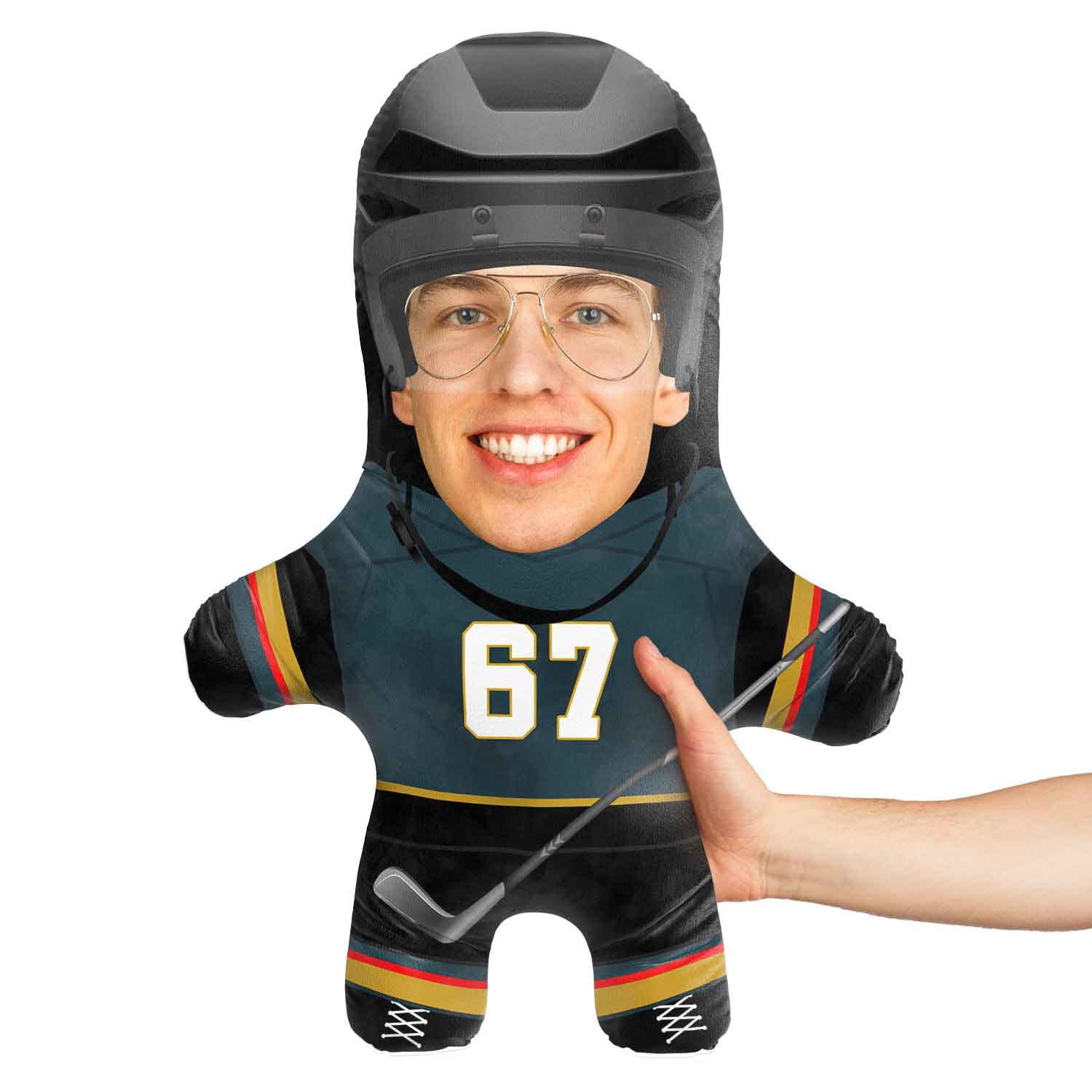 Vegas Hockey Face Pillow