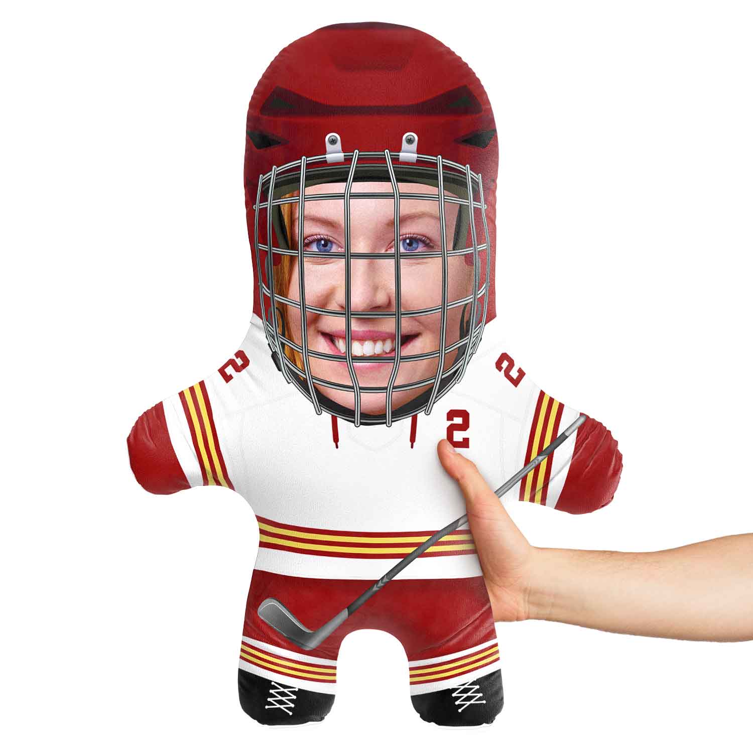 Boston Hockey Face Pillow