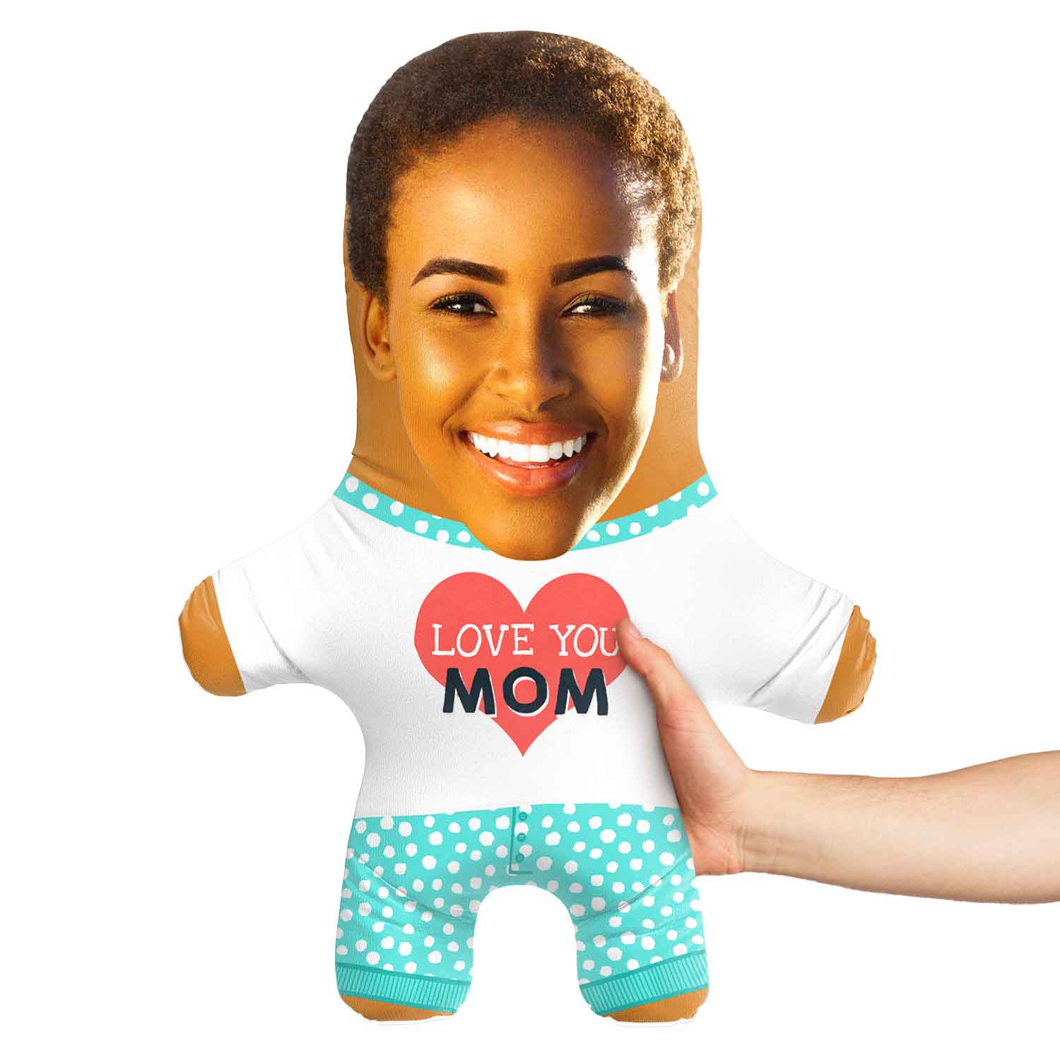 Love You Mom Face Pillow