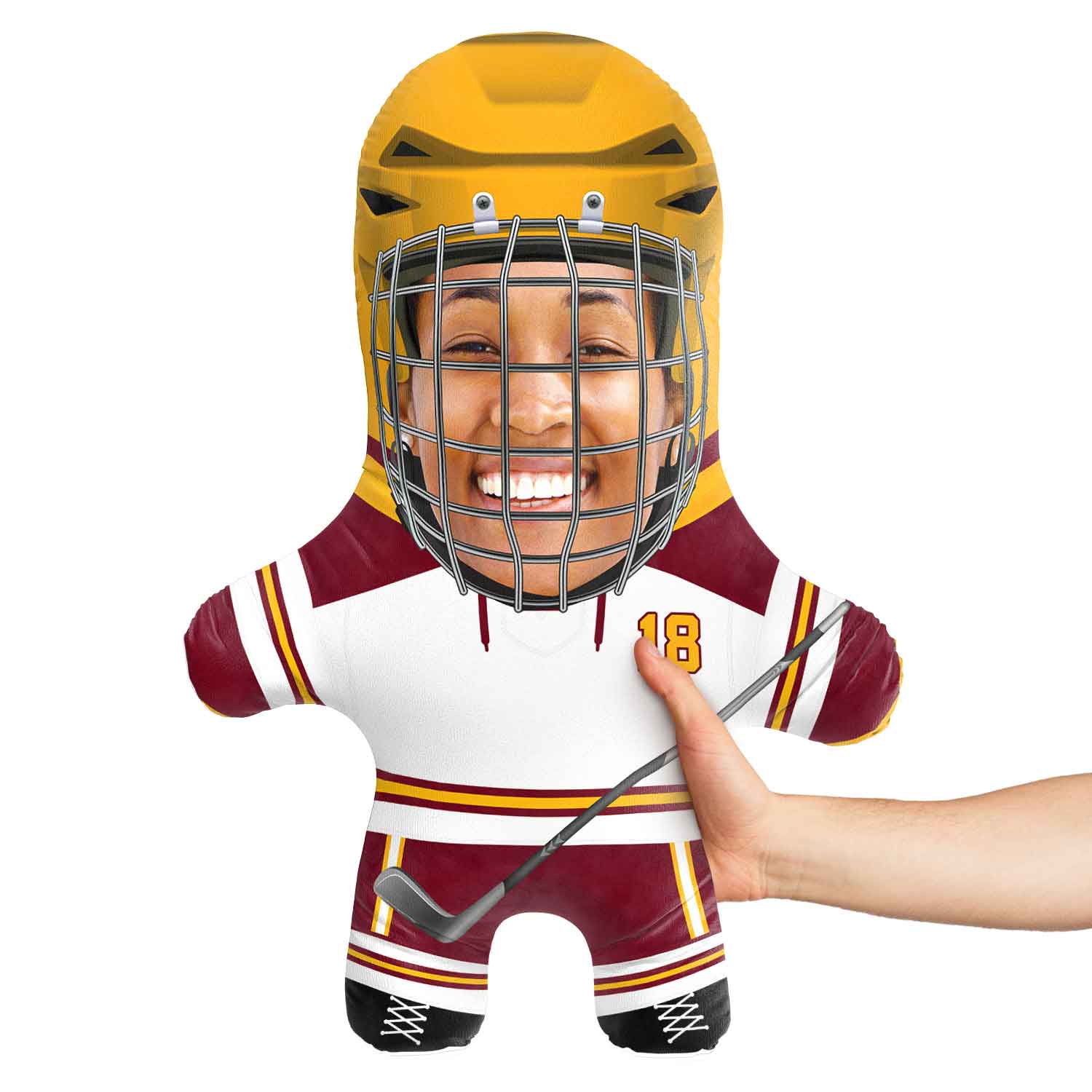 Minnesota Hockey Face Pillow
