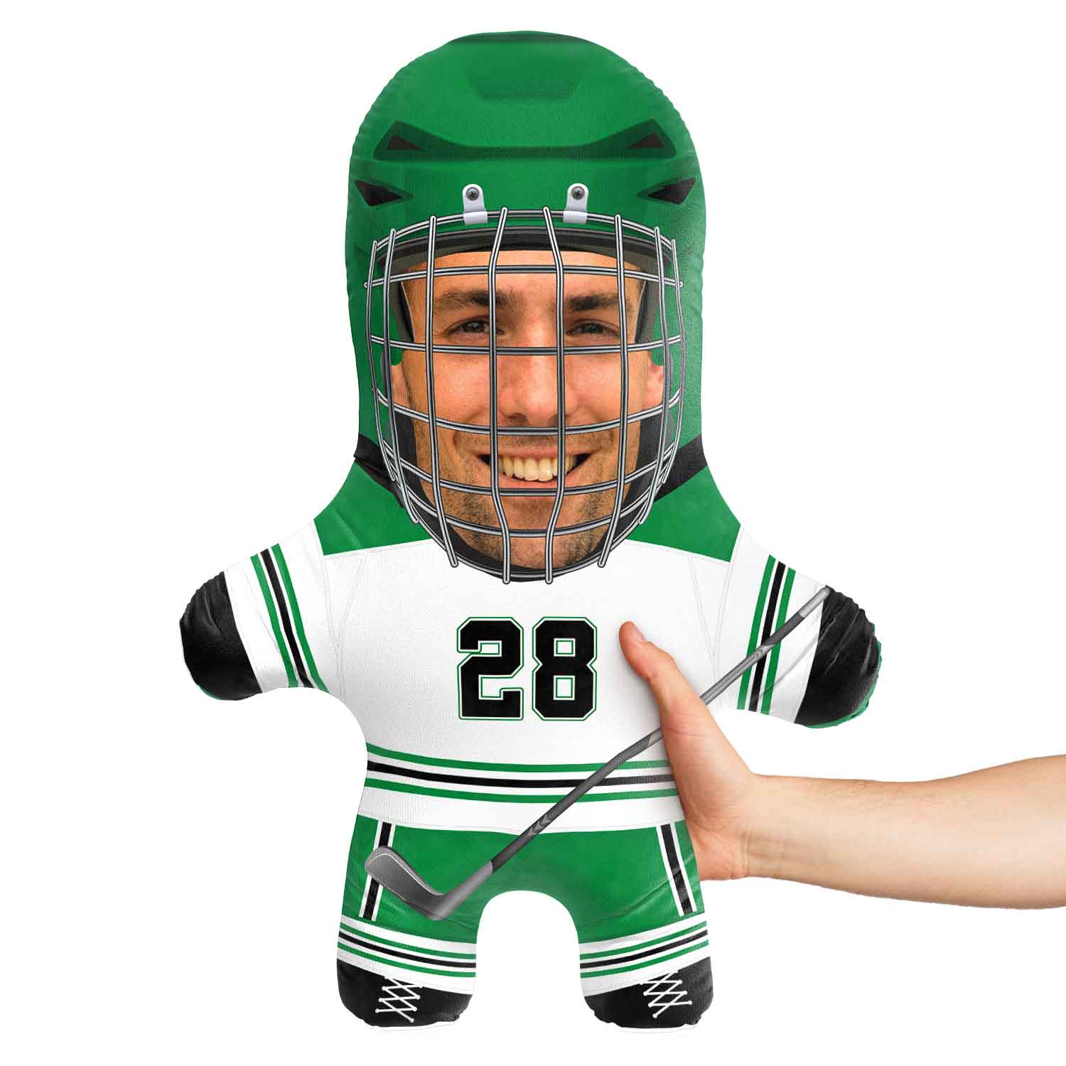 North Dakota Hockey Face Pillow