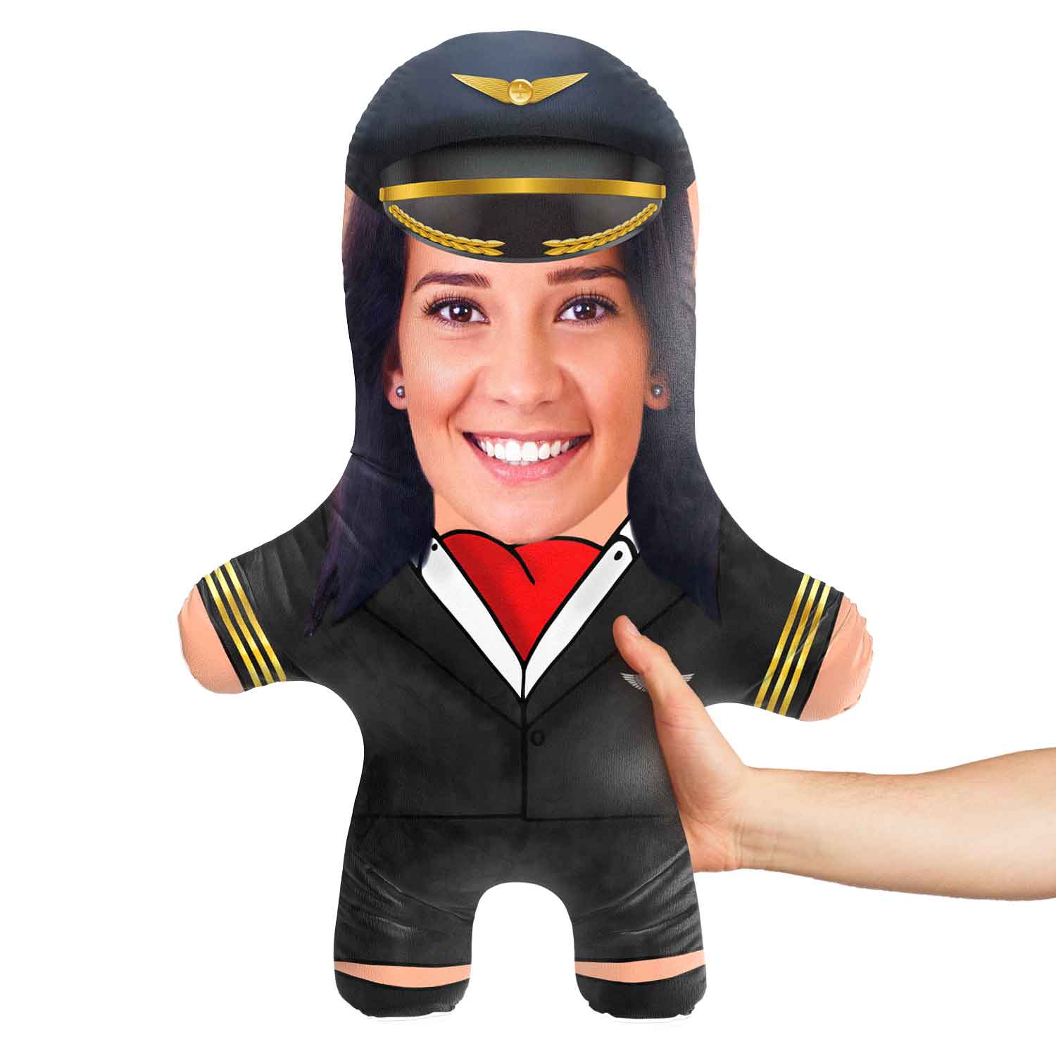 Female Pilot Face Pillow