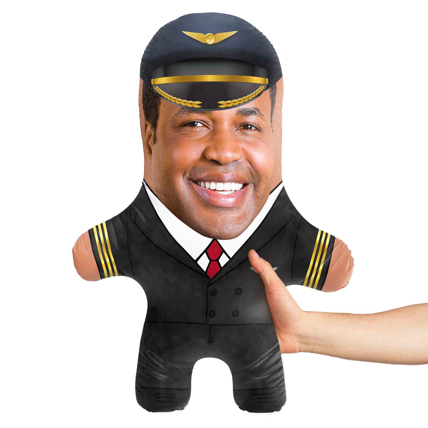 Male Pilot Face Pillow