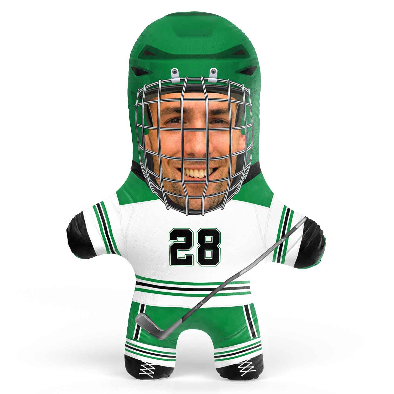 North Dakota Hockey Face Pillow