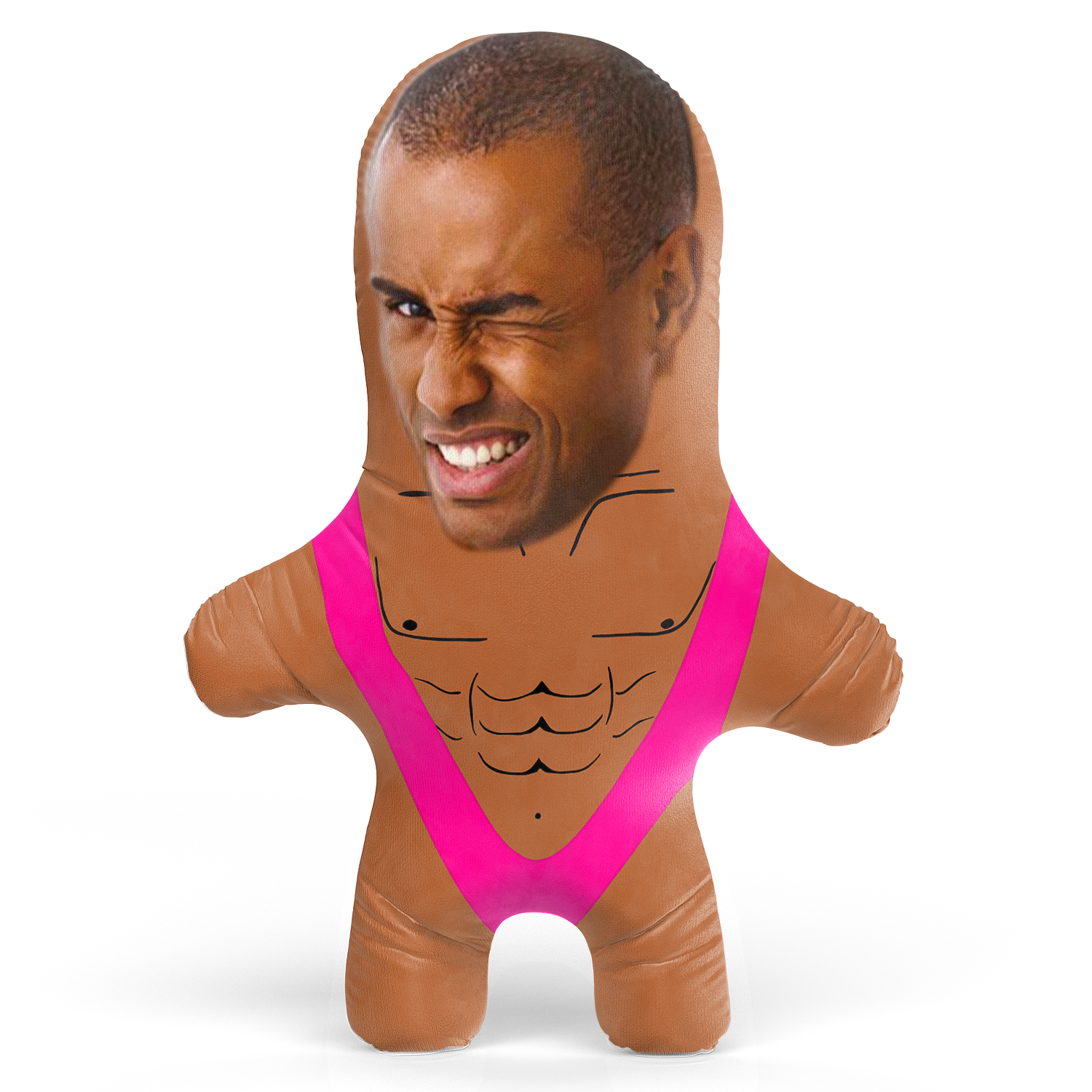 Mankini - Pink Face Pillow