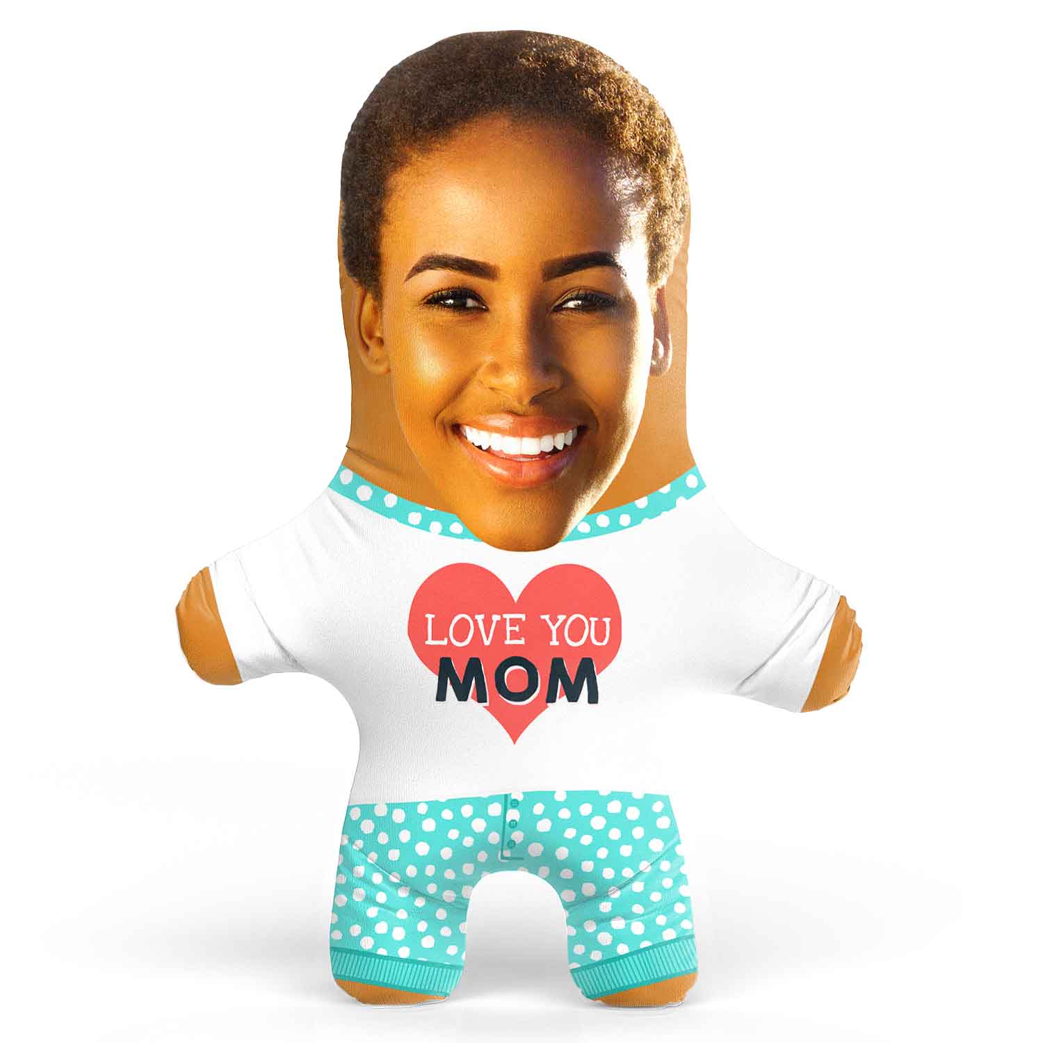 Love You Mom Face Pillow