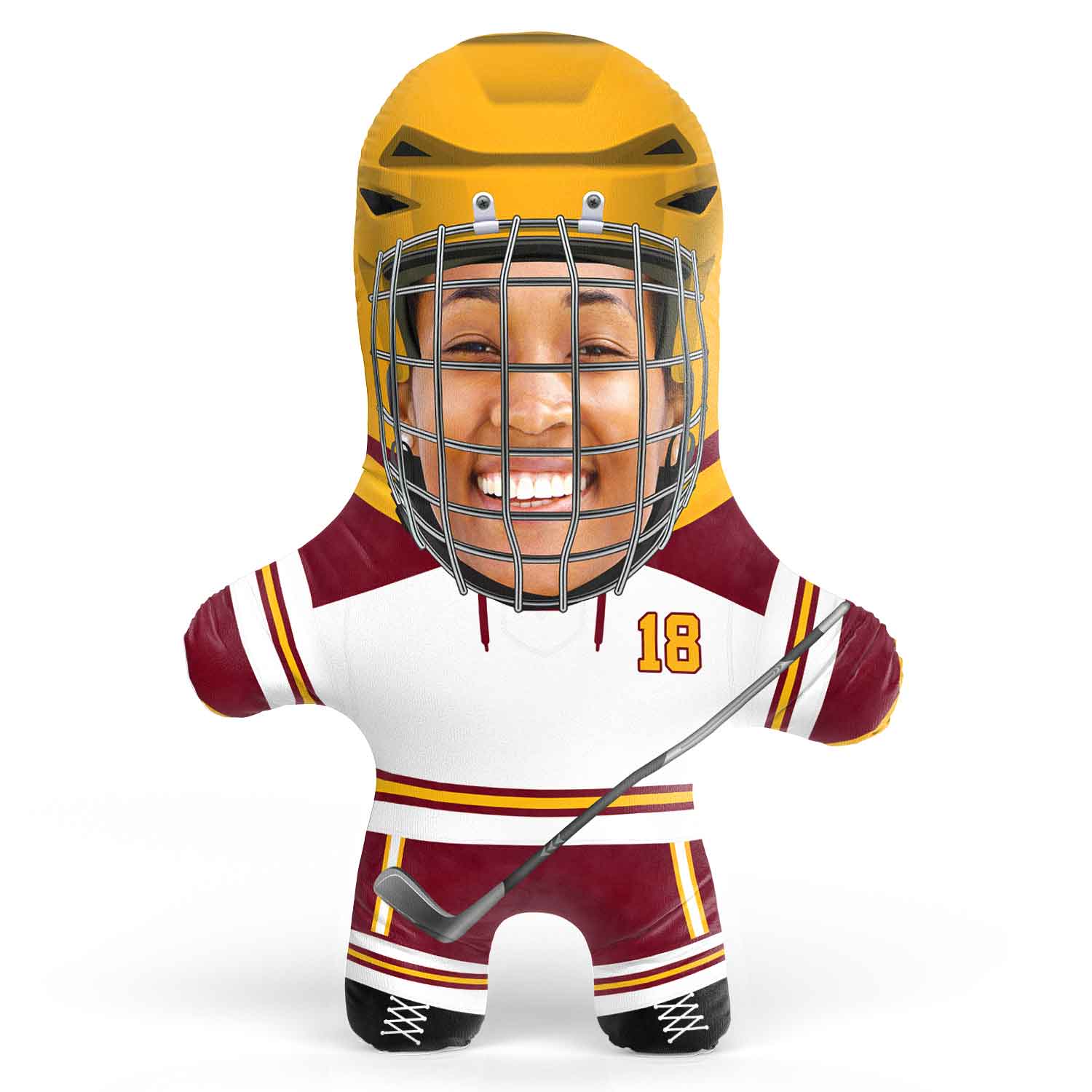 Minnesota Hockey Face Pillow