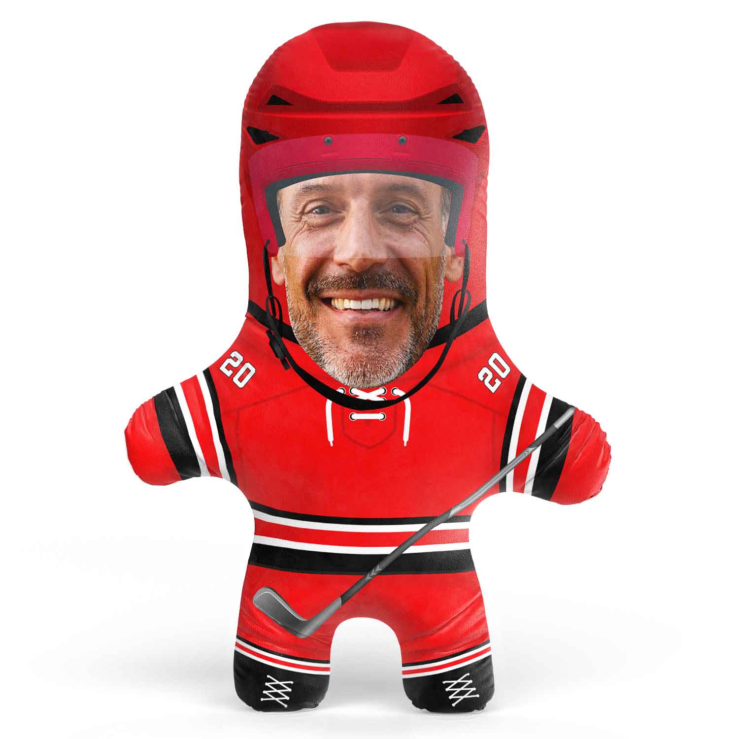 North Carolina Hockey Face Pillow