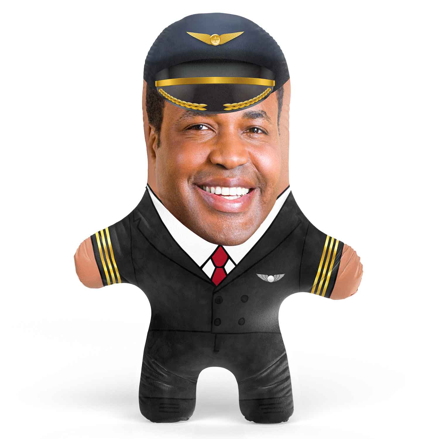 Male Pilot Face Pillow