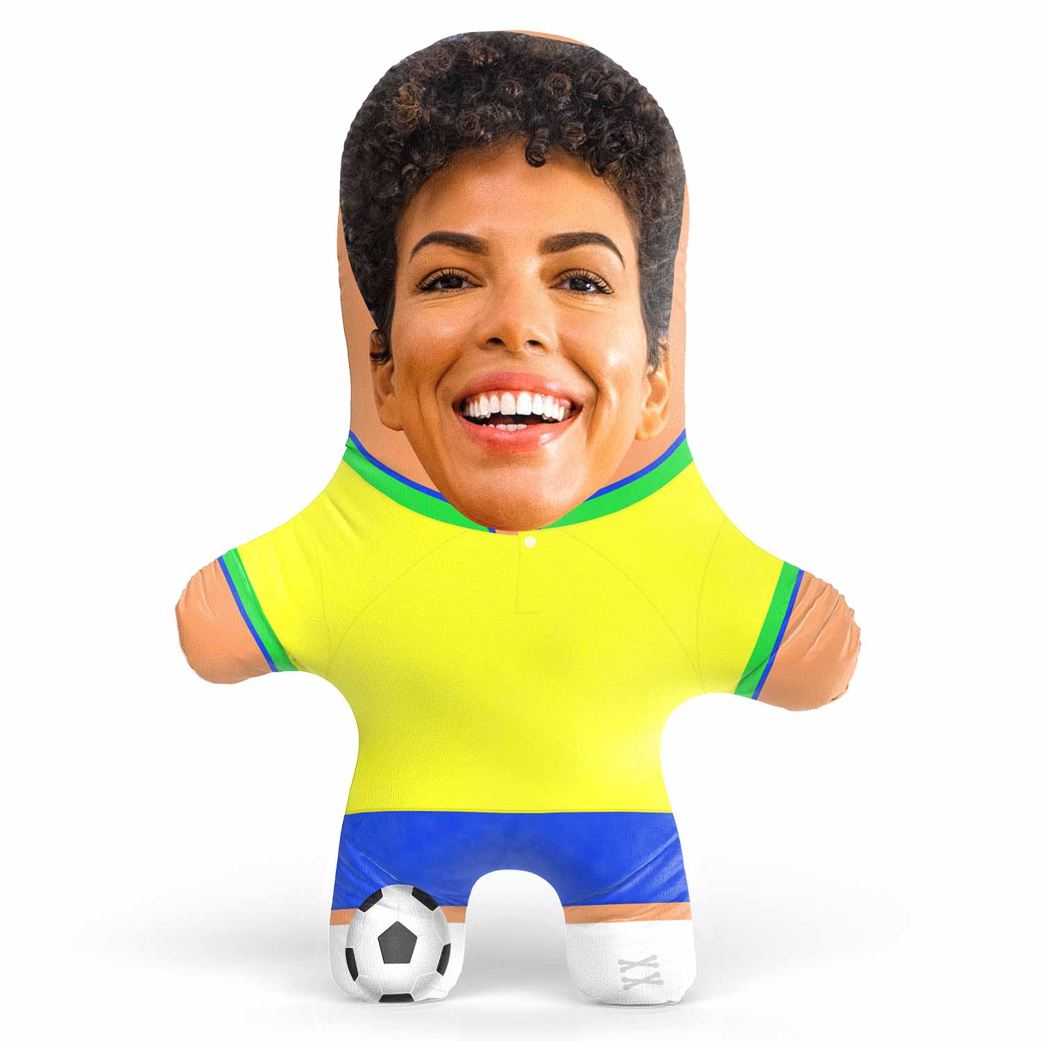 Brazil Soccer Face Pillow