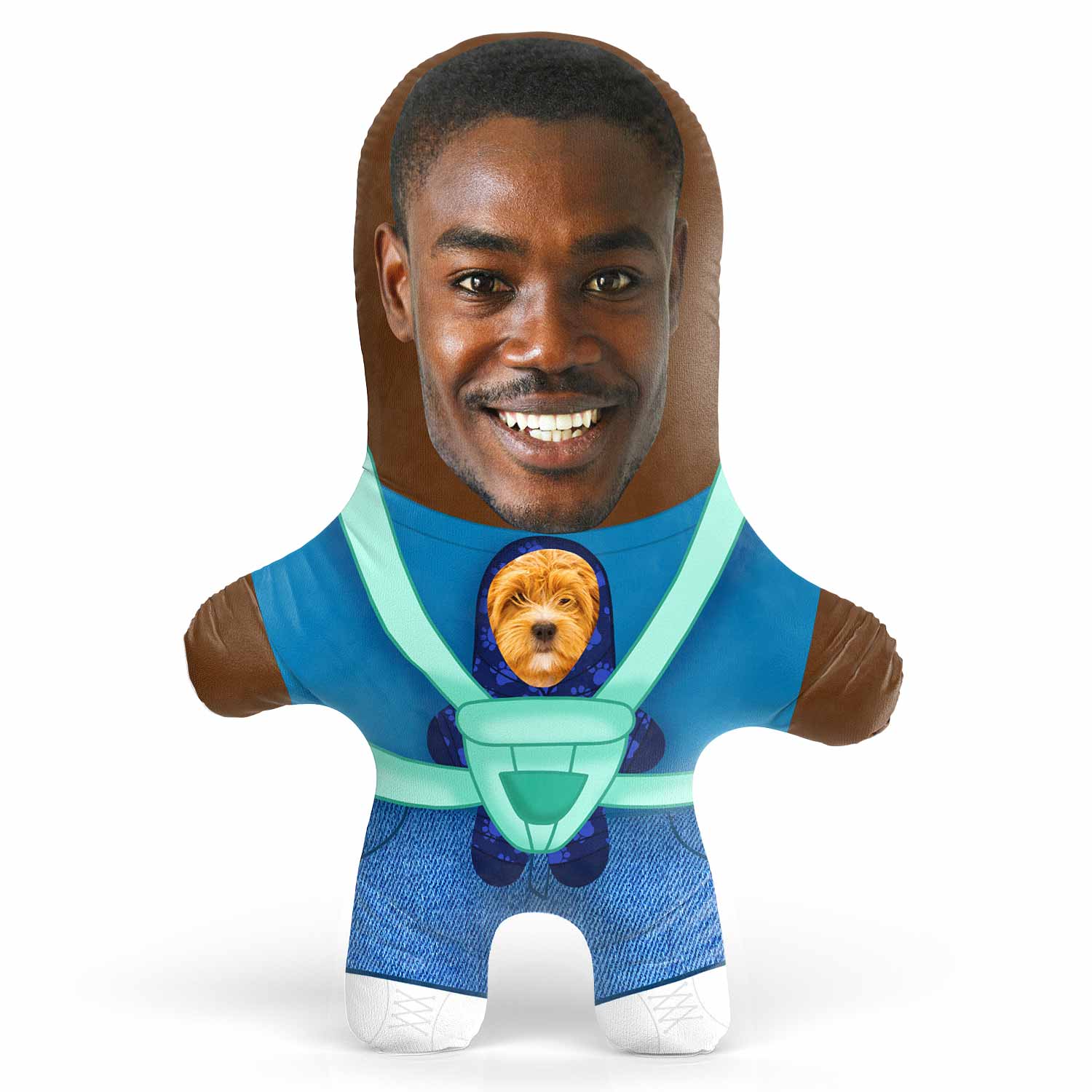 Male Baby Dog Carrier Face Pillow