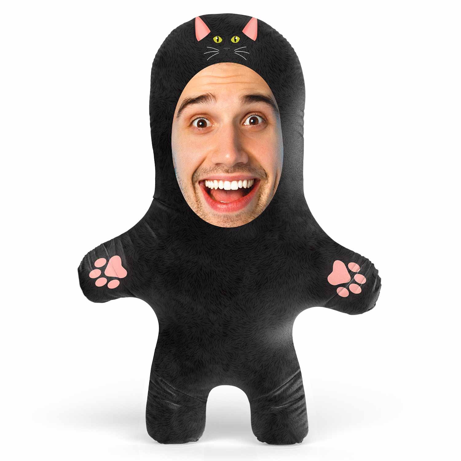 Black Cat Face Pillow