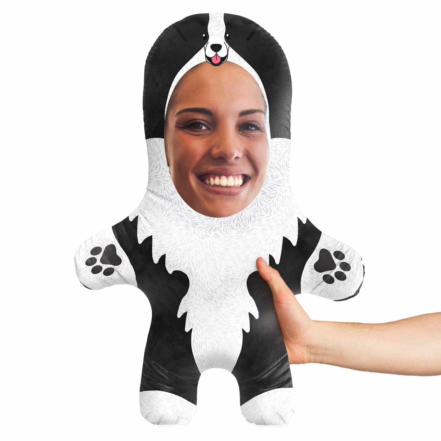 Border Collie Face Pillow