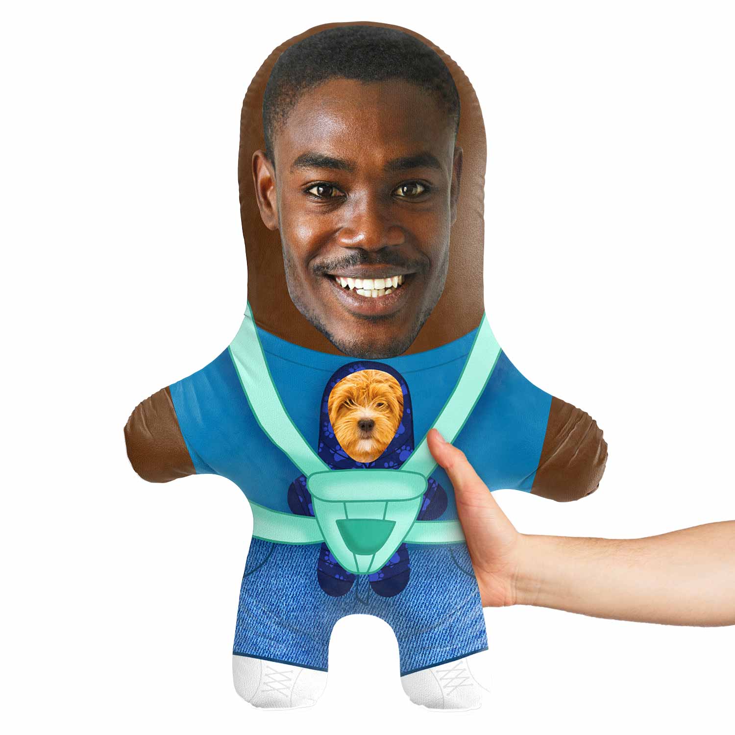 Male Baby Dog Carrier Face Pillow