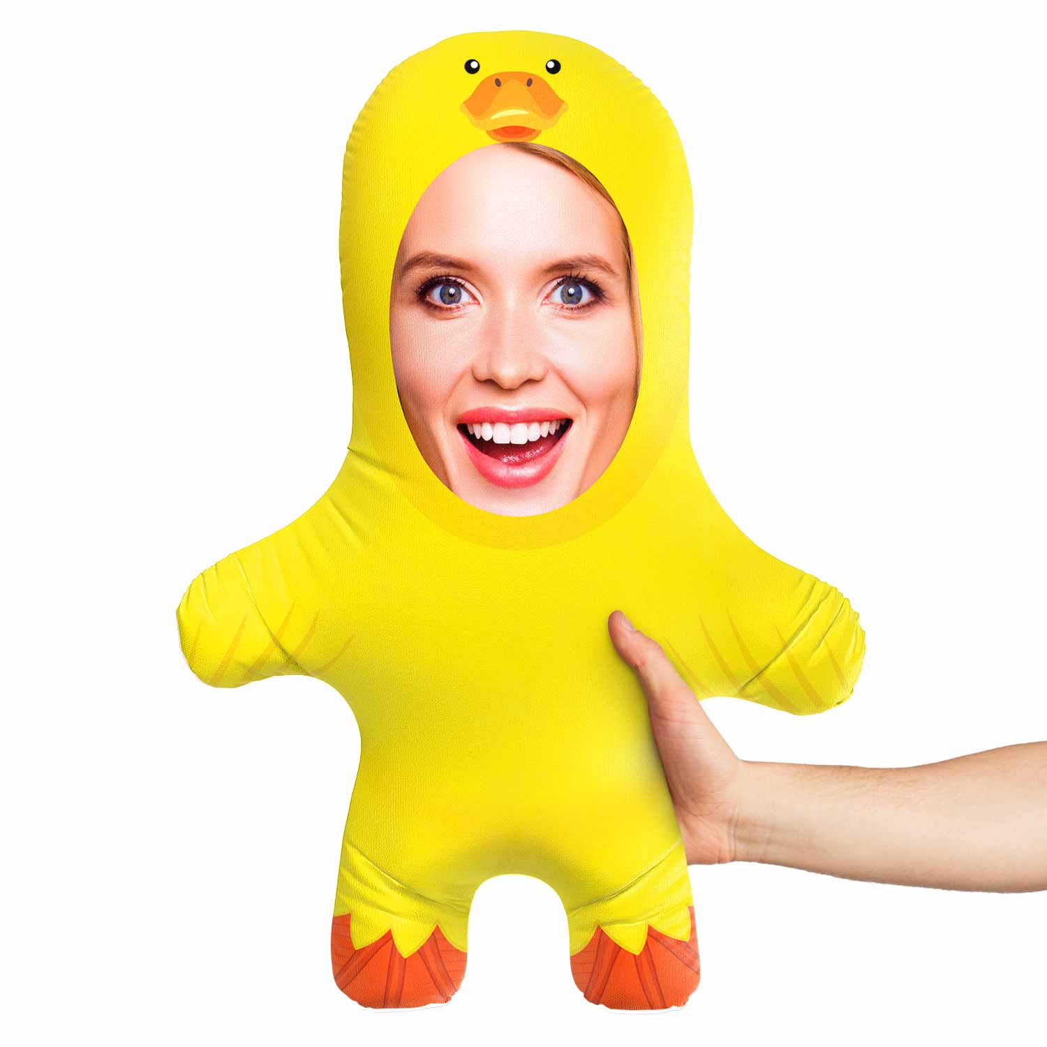 Yellow Duck Face Pillow