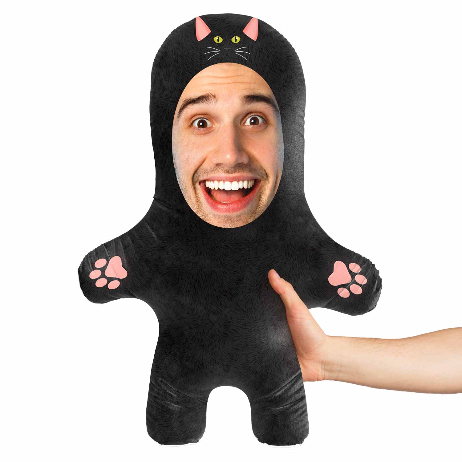 Black Cat Face Pillow