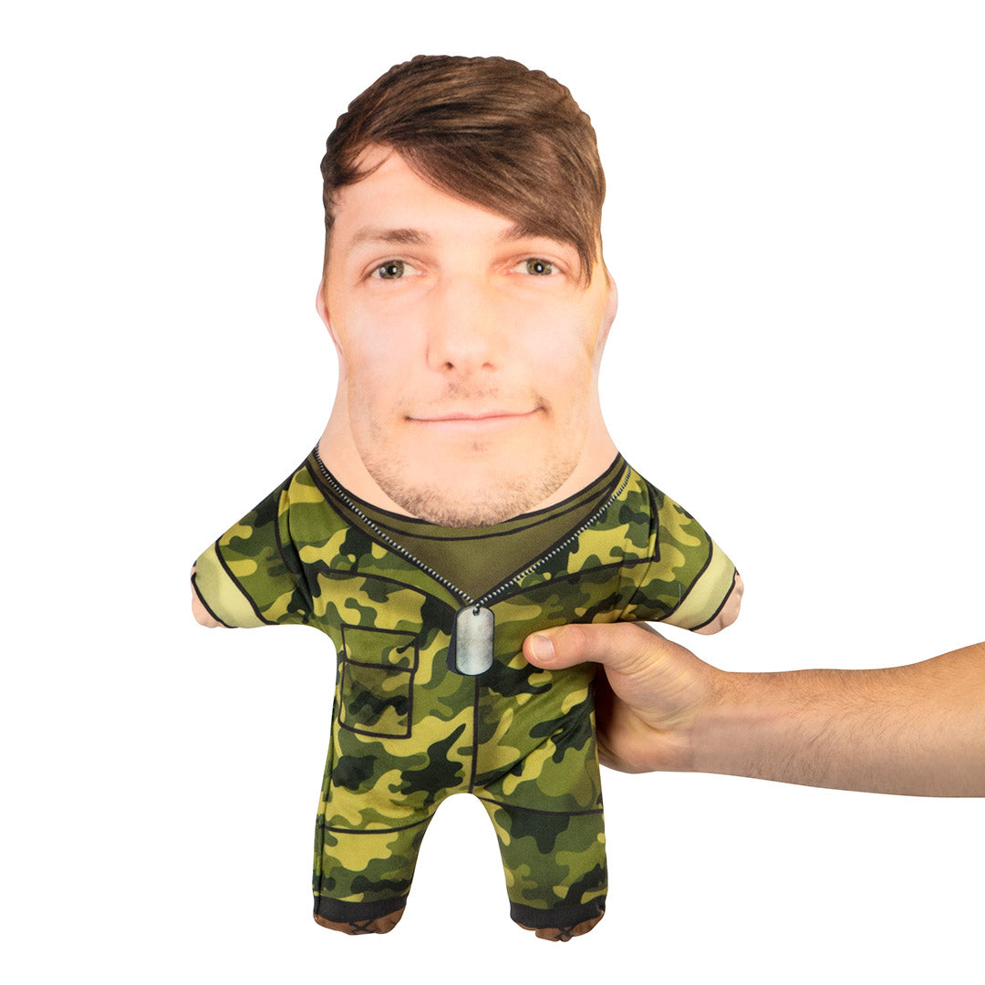 army soldier face pillow