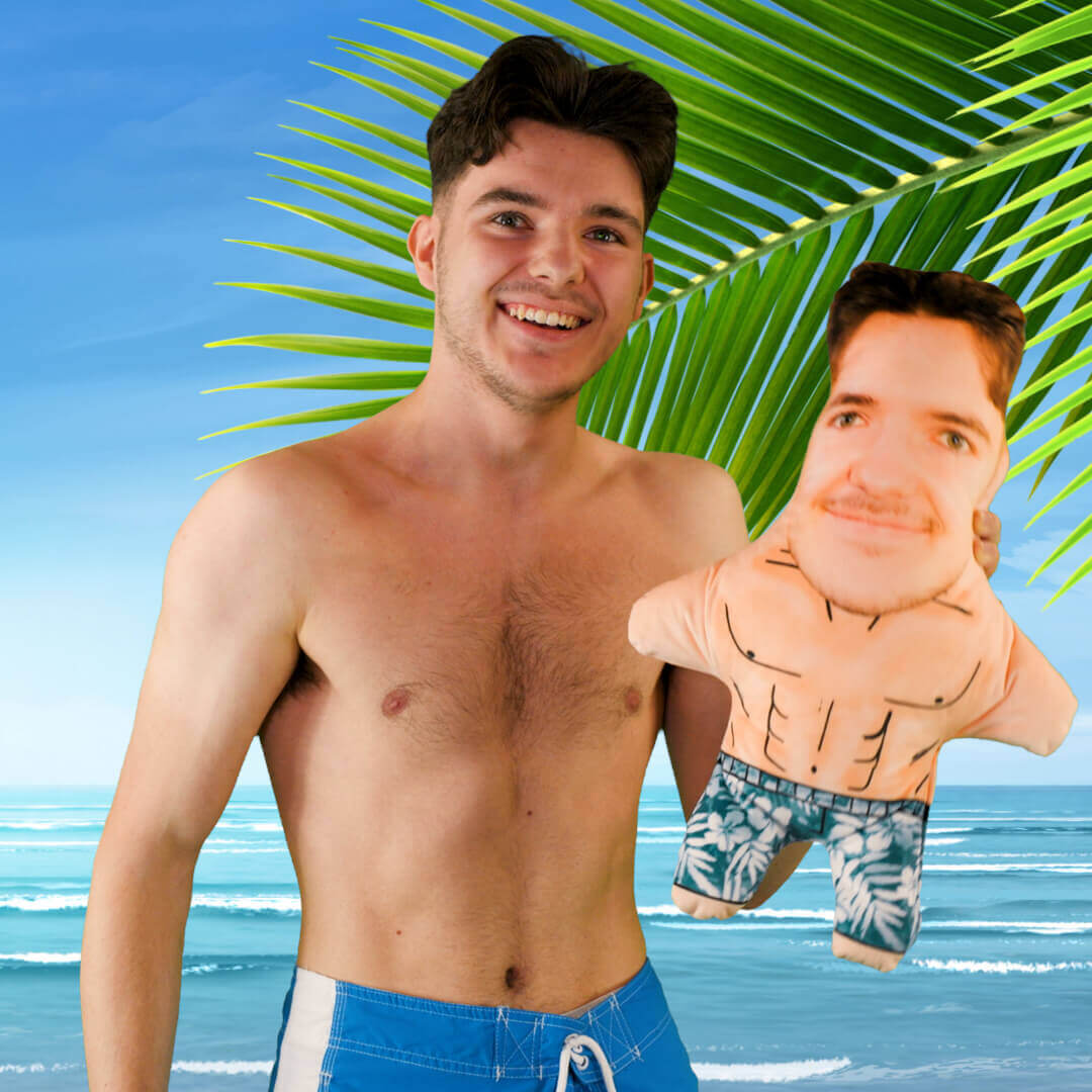 Beach Boy Face Pillow