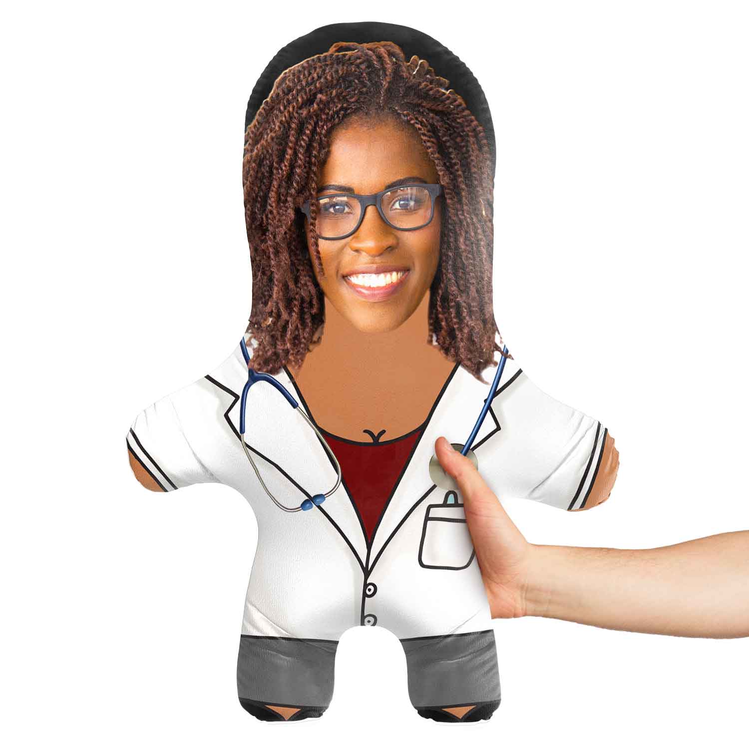 Female Doctor Face Pillow