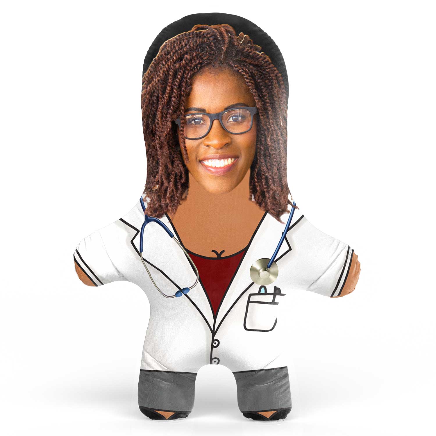 Female Doctor Face Pillow