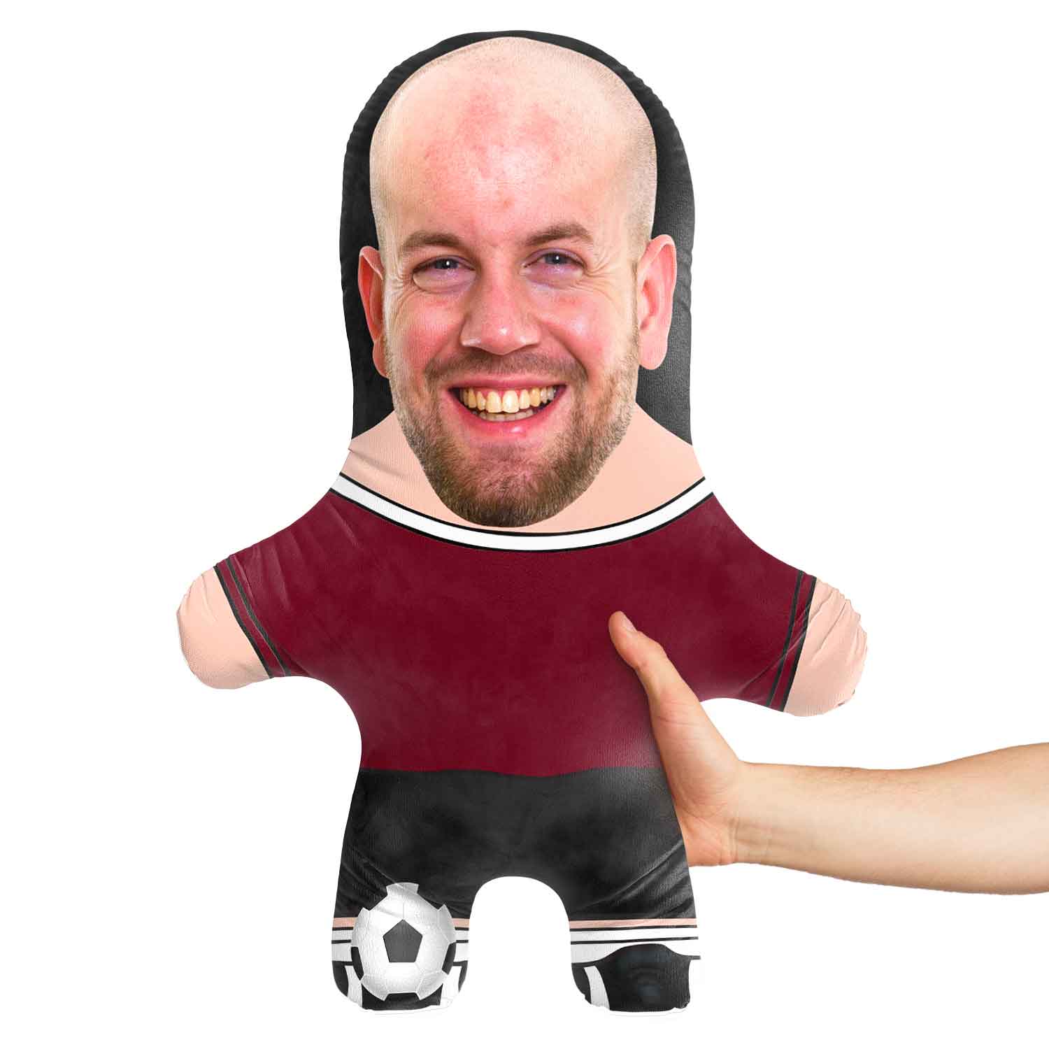 Claret Soccer Jersey Face Pillow