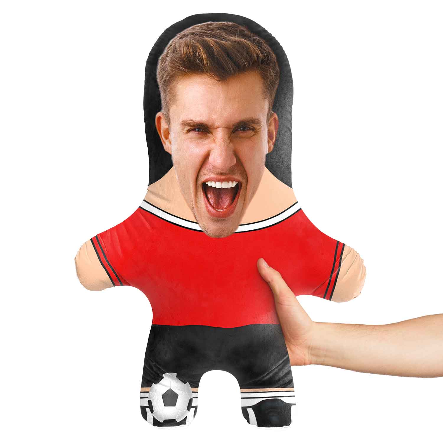 Red Soccer Jersey Face Pillow