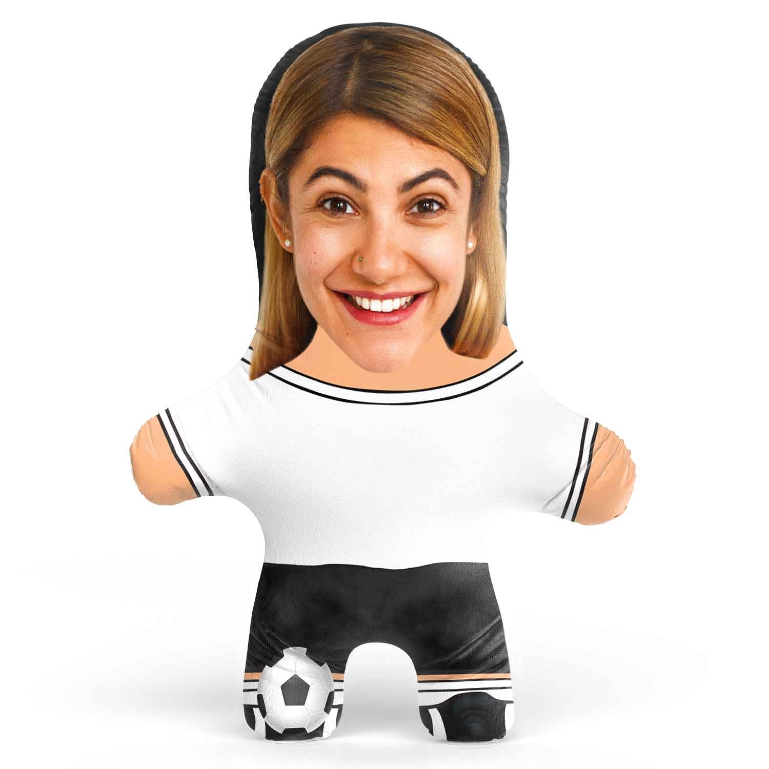 White Soccer Jersey Face Pillow