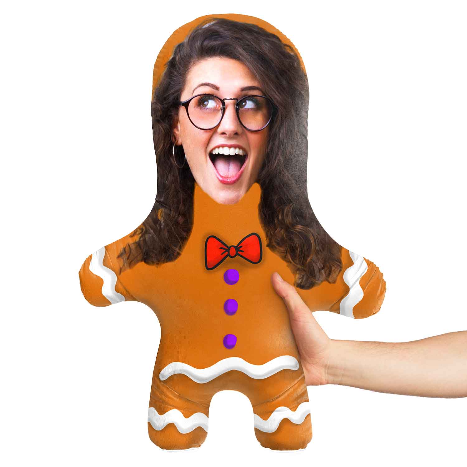 Gingerbread Face Pillow