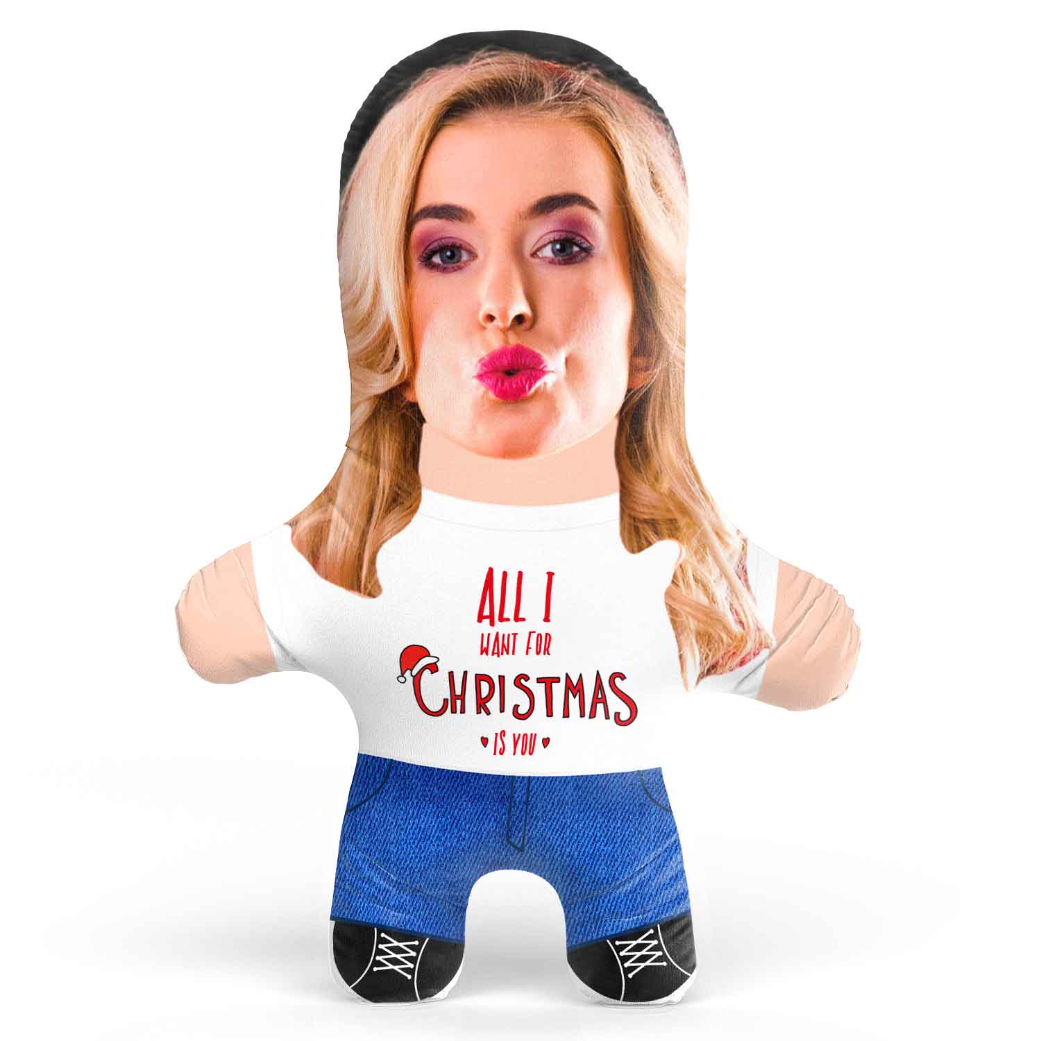 All I Want for Christmas Is You Face Pillow