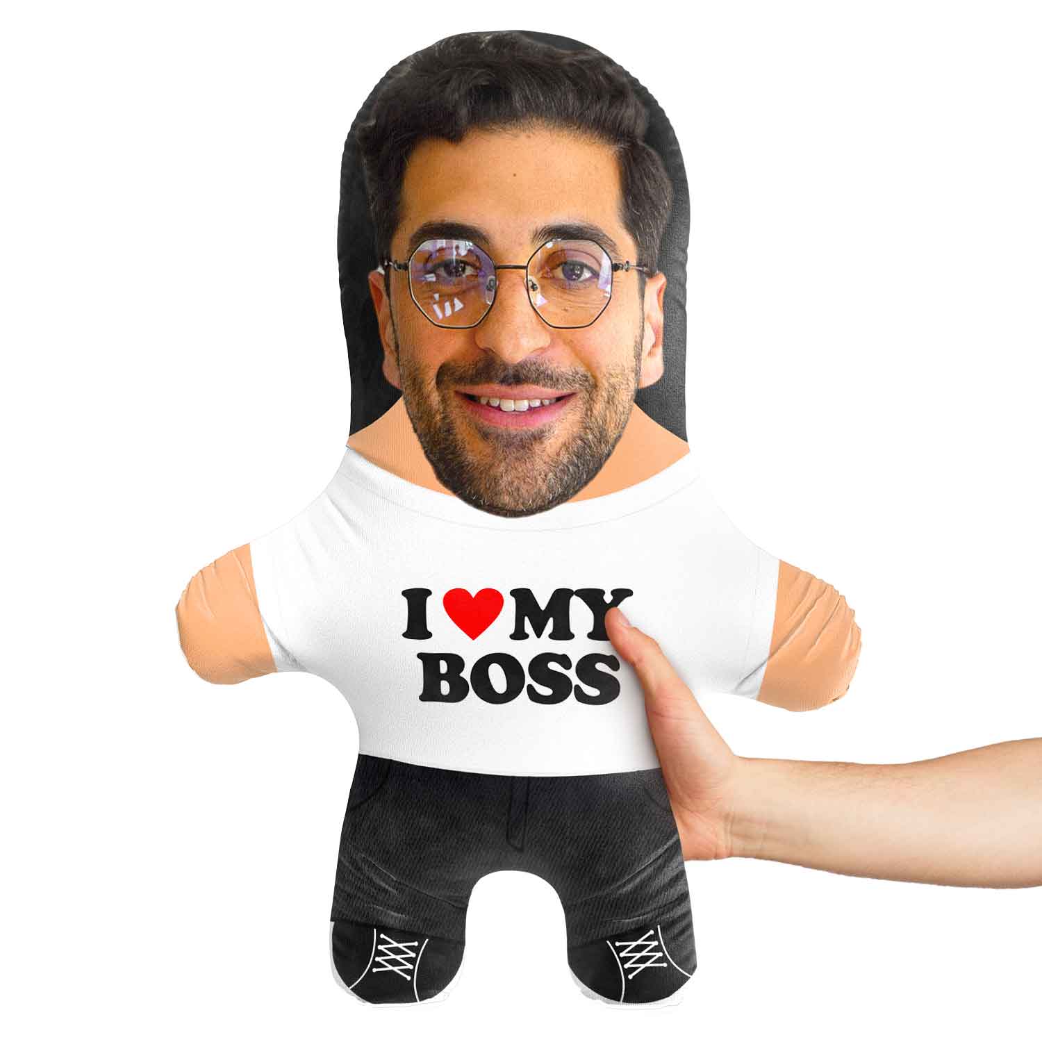 I Heart My Boss Face Pillow